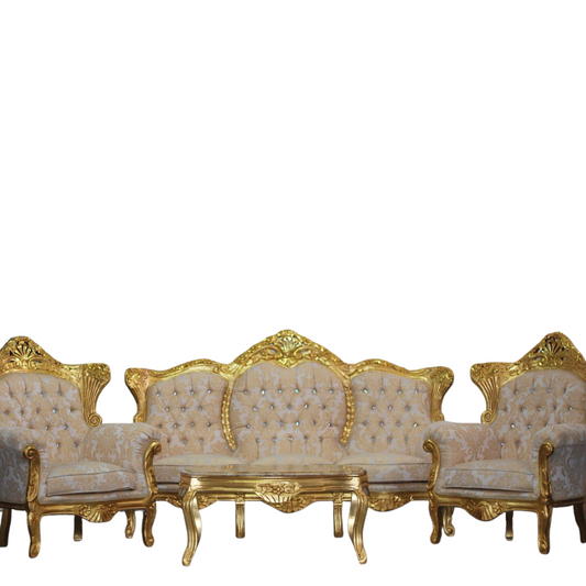 SALOTTO BARACCO GERMANY IN TESSUTO PREGIATO DAMASCATO